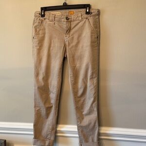 Anthropologie (Pilcro) Beige/Tan Khaki crop pant